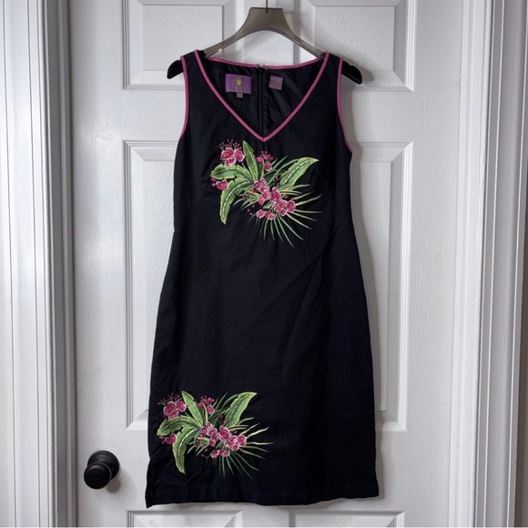 CJ Laing Sleeveless Dress
Celery Pink Sz 6 tropical flowers colorful embroidery - Picture 5 of 6
